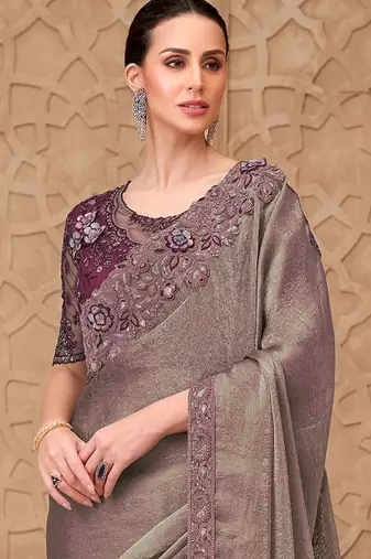Multicolor woven design zari designer saree