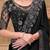 Black woven design zari poly georgette designer saree
