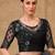 Black woven design zari poly georgette designer saree