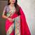Pink ethnic motifs zari silk blend handloom paithani saree