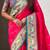 Pink ethnic motifs zari silk blend handloom paithani saree
