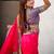 Pink ethnic motifs zari silk blend handloom paithani saree