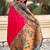 Pink ethnic motifs zari silk blend handloom paithani saree