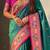 Green ethnic motifs zari silk blend paithani saree