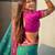 Green ethnic motifs zari silk blend paithani saree