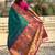 Green ethnic motifs zari silk blend paithani saree