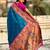 Blue ethnic motifs zari silk blend paithani saree