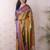 Mustard ethnic motifs silk blend handloom tussar saree