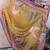 Mustard ethnic motifs silk blend handloom tussar saree