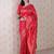Pink woven design zari silk blend banarasi saree
