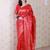 Pink woven design zari silk blend banarasi saree