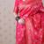 Pink woven design zari silk blend banarasi saree