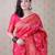 Pink woven design zari silk blend banarasi saree