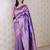 Lavender woven design zari silk blend banarasi saree
