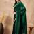 Green solid embellished gotta patti organza saree
