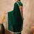 Green solid embellished gotta patti organza saree
