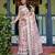 White women floral printed  linen saree