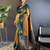 Yellow ethnic motifs woven design zari kanjeevaram saree