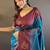 Blue woven design zari kanjeevaram saree