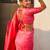 Pink woven design zari silk blend handloom saree