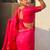 Pink ethnic motifs zari silk blend handloom saree