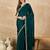 Green sequinned satin saree