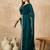 Green sequinned satin saree