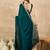 Green sequinned satin saree