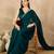 Green sequinned satin saree
