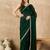 Green sequinned satin saree