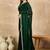 Green sequinned satin saree