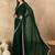 Green sequinned satin saree