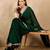 Green sequinned satin saree