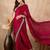 Maroon embroidered border banarasi saree