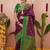 Purple woven design zari silk blend banarasi saree