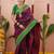 Purple woven design zari silk blend banarasi saree