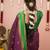 Purple woven design zari silk blend banarasi saree