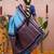 Blue woven design zari silk blend banarasi saree