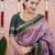 Purple woven design zari silk blend banarasi saree