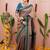 Gold woven design zari silk blend banarasi saree