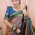 Gold woven design zari silk blend banarasi saree