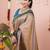 Gold woven design zari silk blend banarasi saree