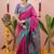 Pink ethnic motifs zari silk blend banarasi saree