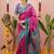 Pink ethnic motifs zari silk blend banarasi saree