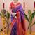 Purple woven design zari silk blend banarasi saree
