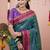 Green woven design zari silk blend banarasi saree