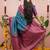 Green woven design zari silk blend banarasi saree