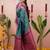 Green woven design zari silk blend banarasi saree
