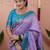 Purple woven design zari silk blend banarasi saree