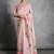 Pink floral silk cotton tussar saree